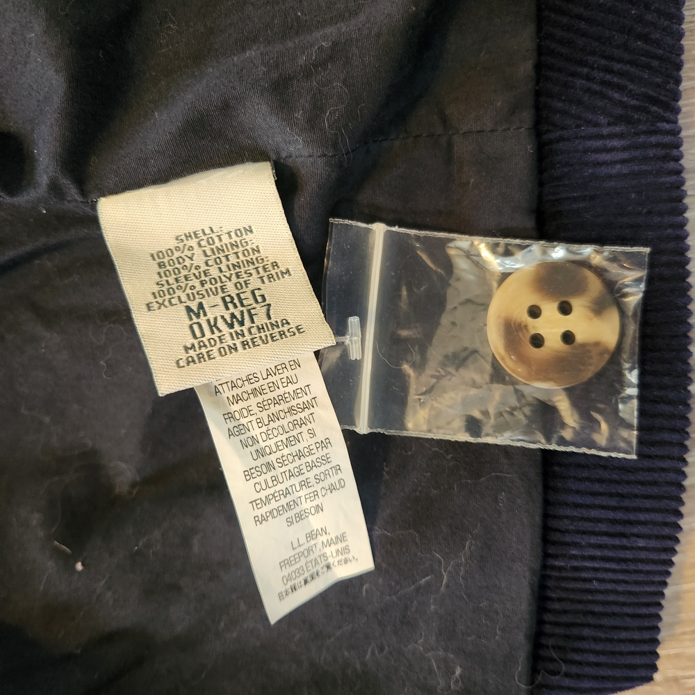Women's Double Breasted Navy Blue Corduroy Belted Trenchcoat Size Medium - Picture 11 of 14